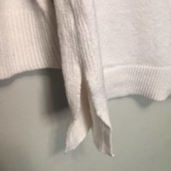 Loft Split Hem Cream Tunic Sweater. Size Large EUC - Picture 3 of 3